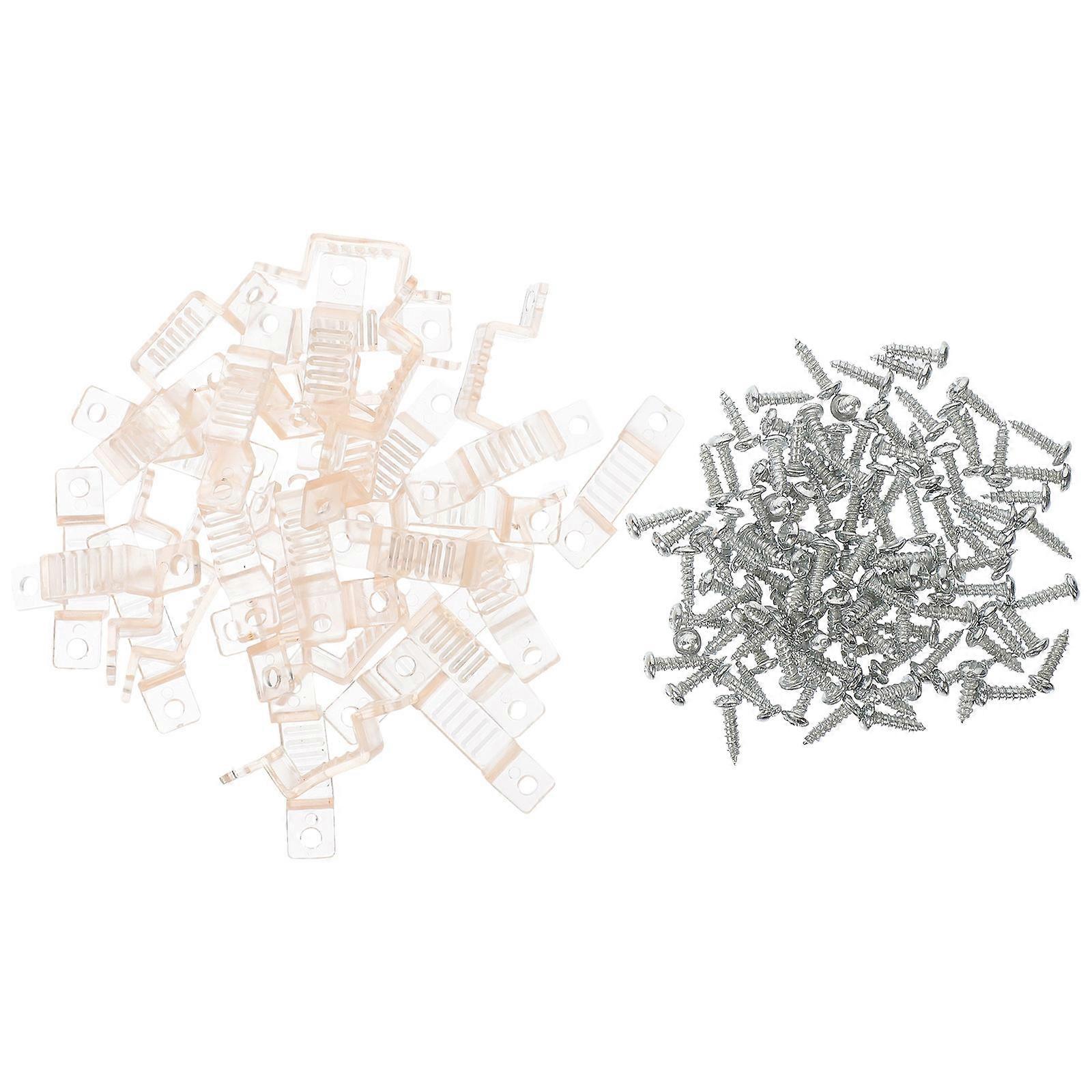 LED Strip Light Clips Silicone Bracket for Strip Light 300Pcs White Use