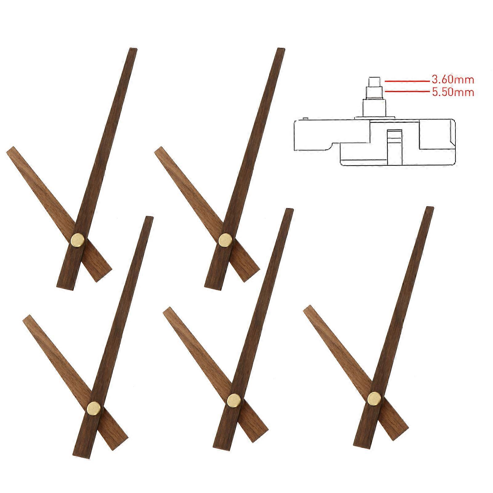 DIY Wooden Clock Parts for Replacement 5Sets Clock Hand Pointer Plates