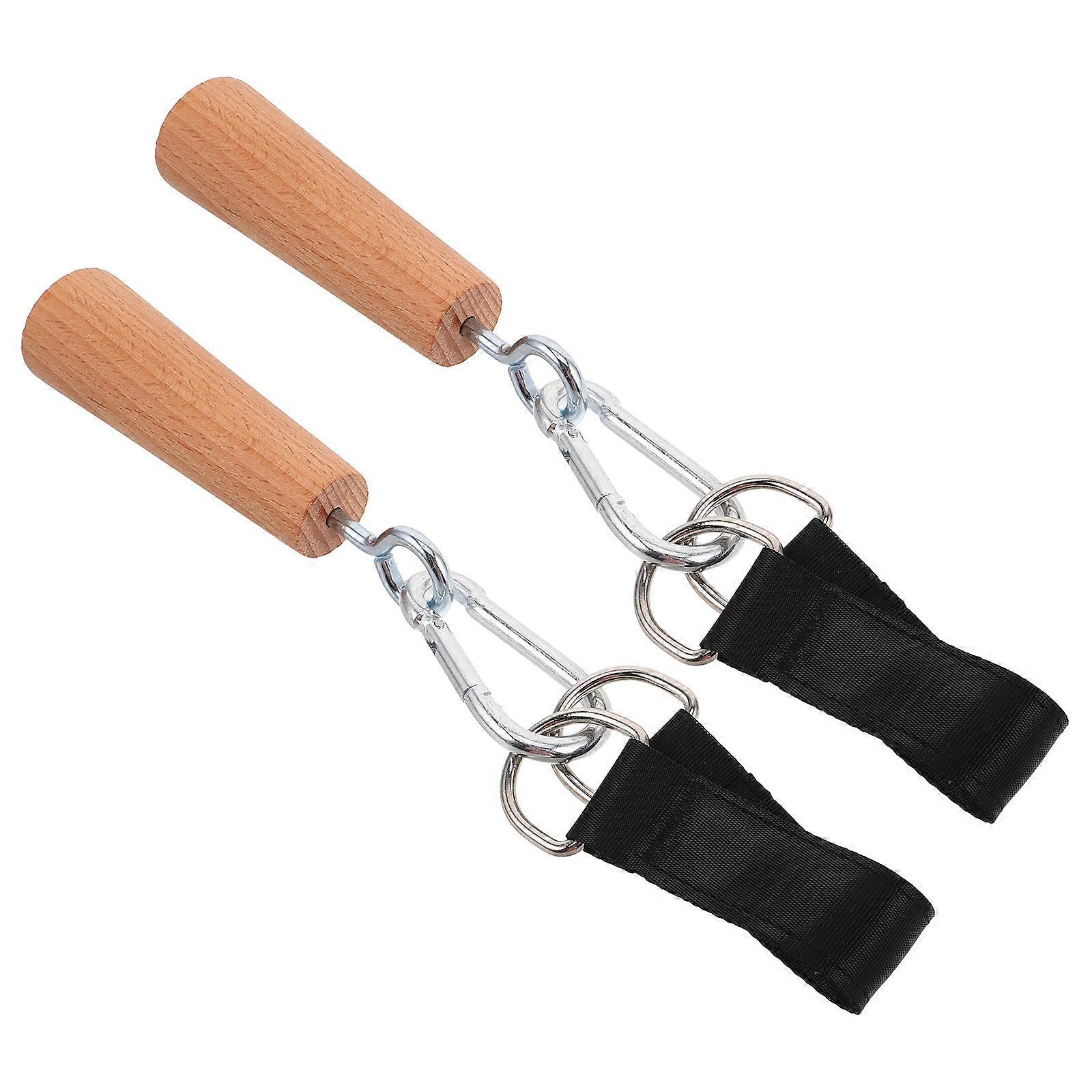 Strength Training Pull Up Handle Grip for Gym Use 4Pairs Wooden Grips