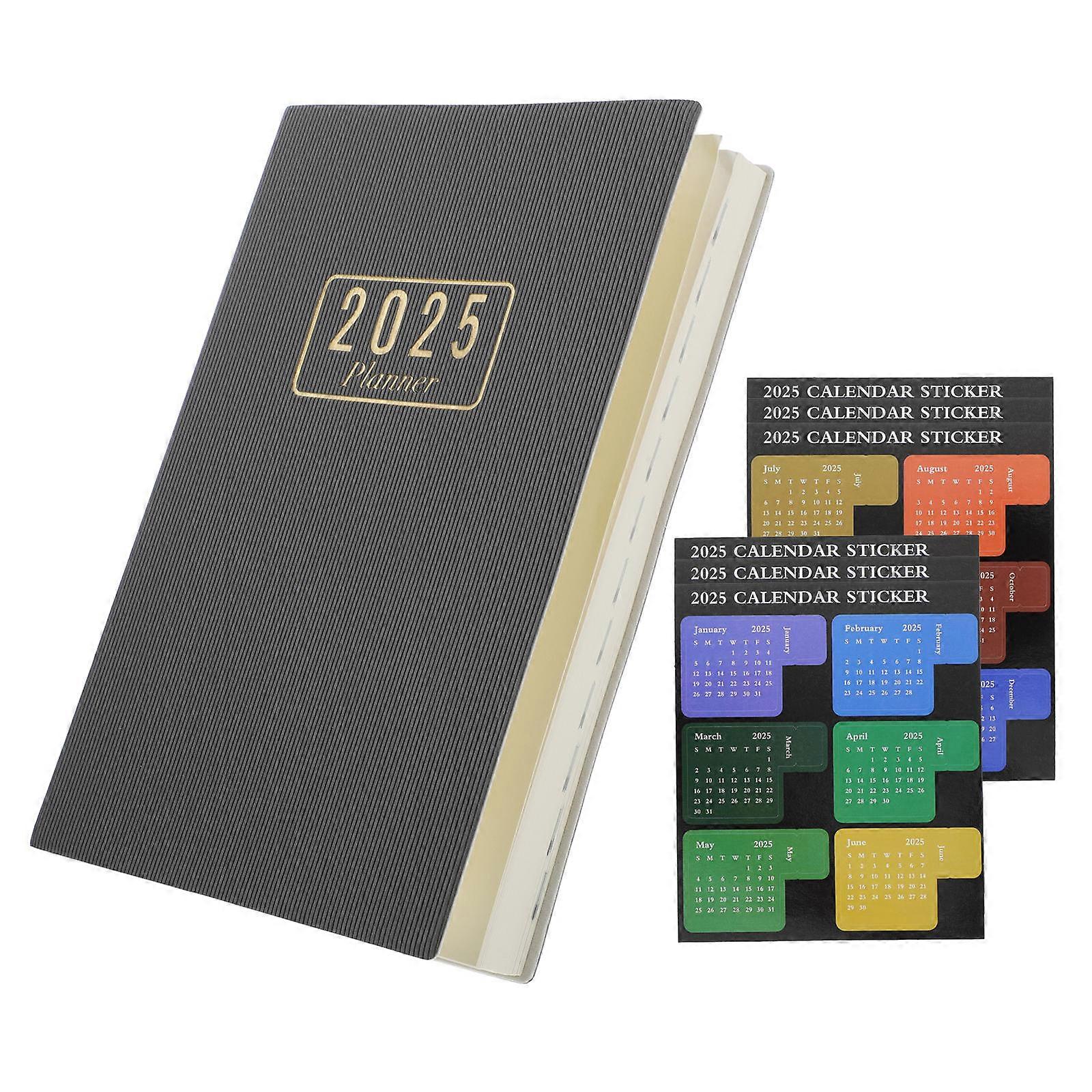 Grey Planner Book for Writing 1Set Portable Multi-Function Academic Planner Notebook