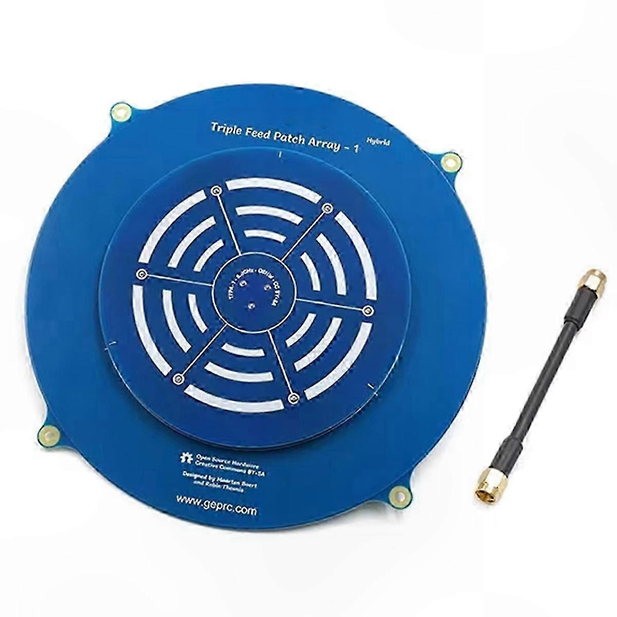5.8GHz Triple Feed Patch Array FPV Antenna, Left/Right Hand Circular Polarization Compatible