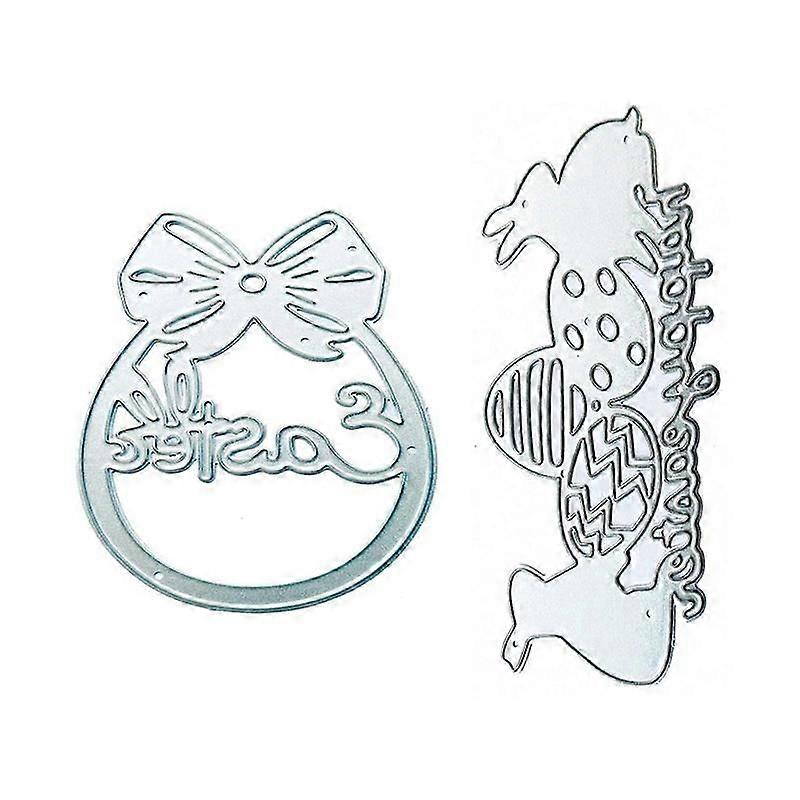 2pcs carbon steel cutting dies for Easter hare eggs