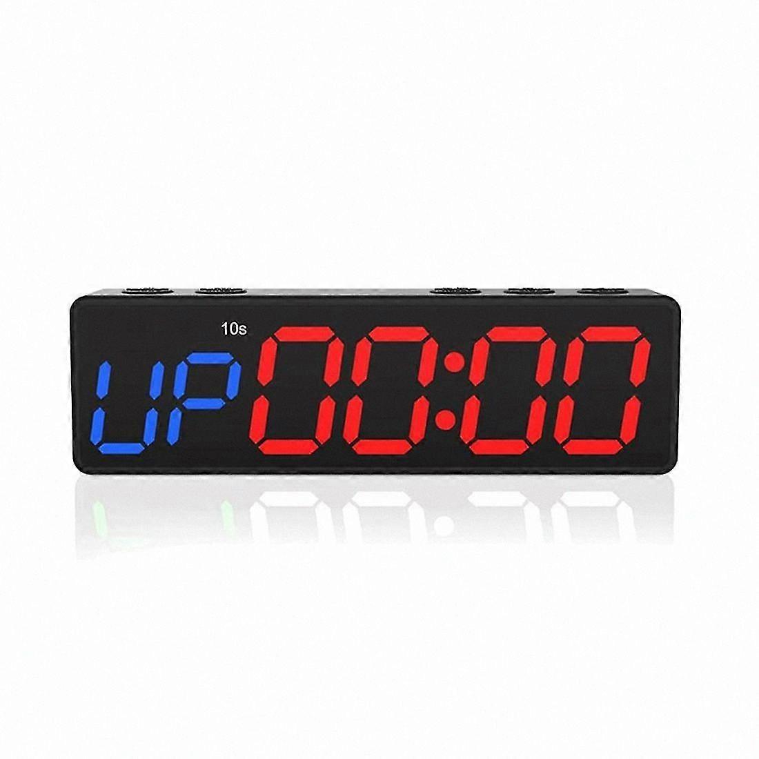 Portable Mini Gym Timer with Built-in Magnet, Programmable Countdown Workout Clock with Battery