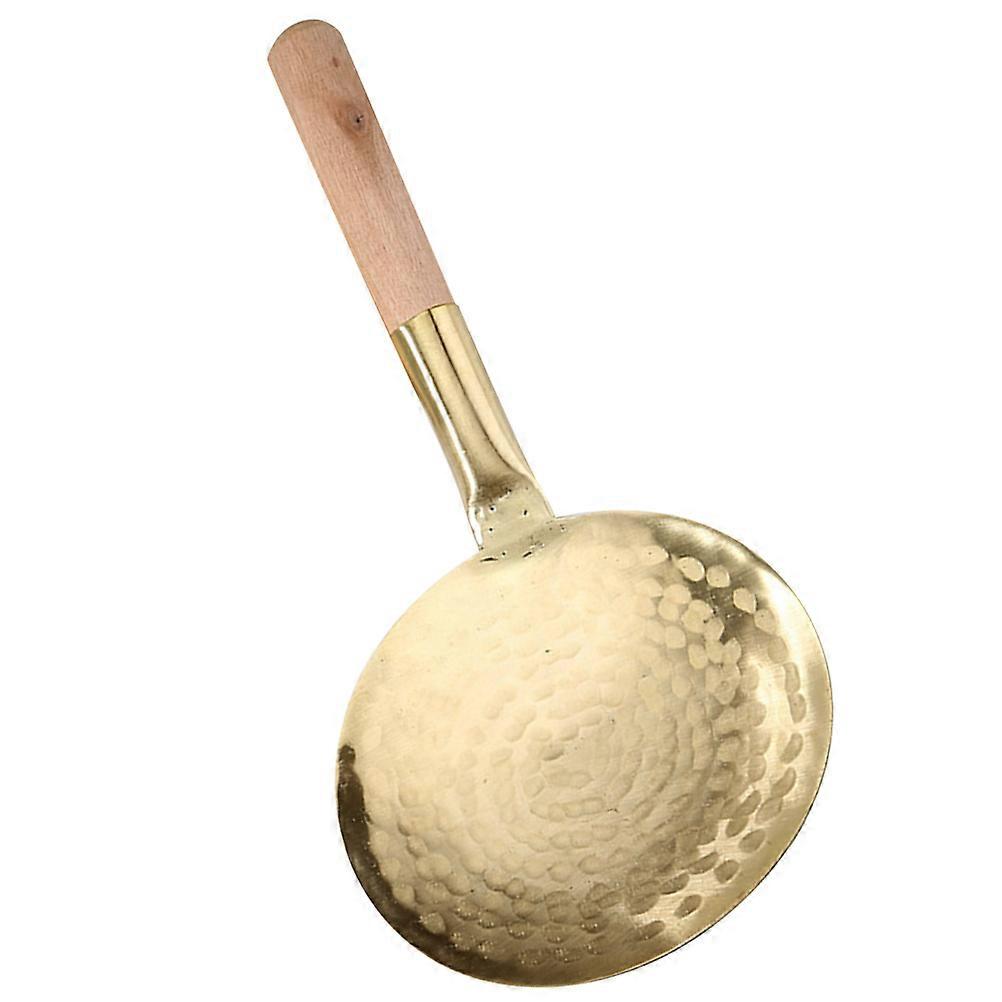 Golden Copper Tofu Scoop Kitchen Spoon for Multi-Function Use