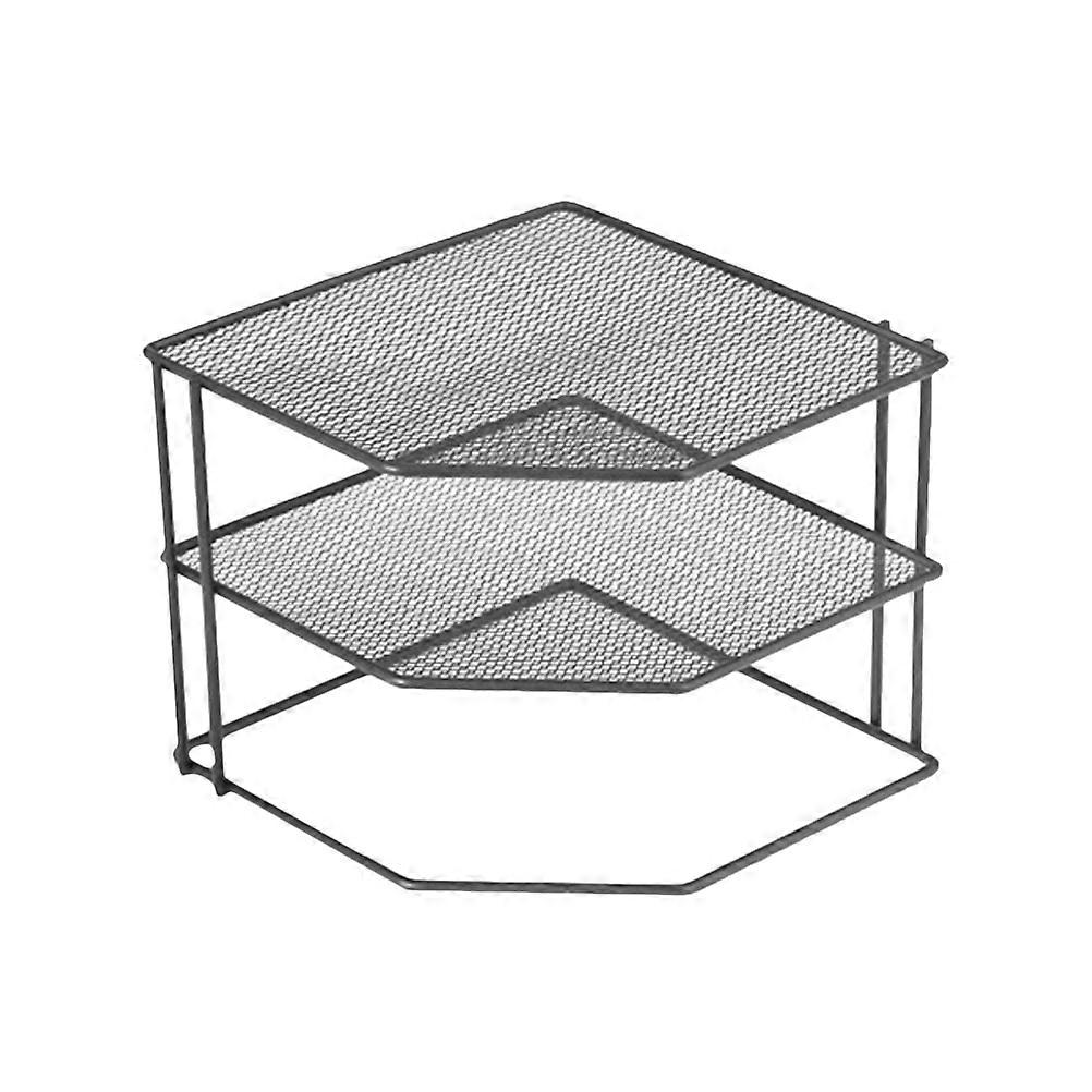 Triangle Rack Black Corner Rack for Storage 2Pcs Kitchen Shelf Organizer