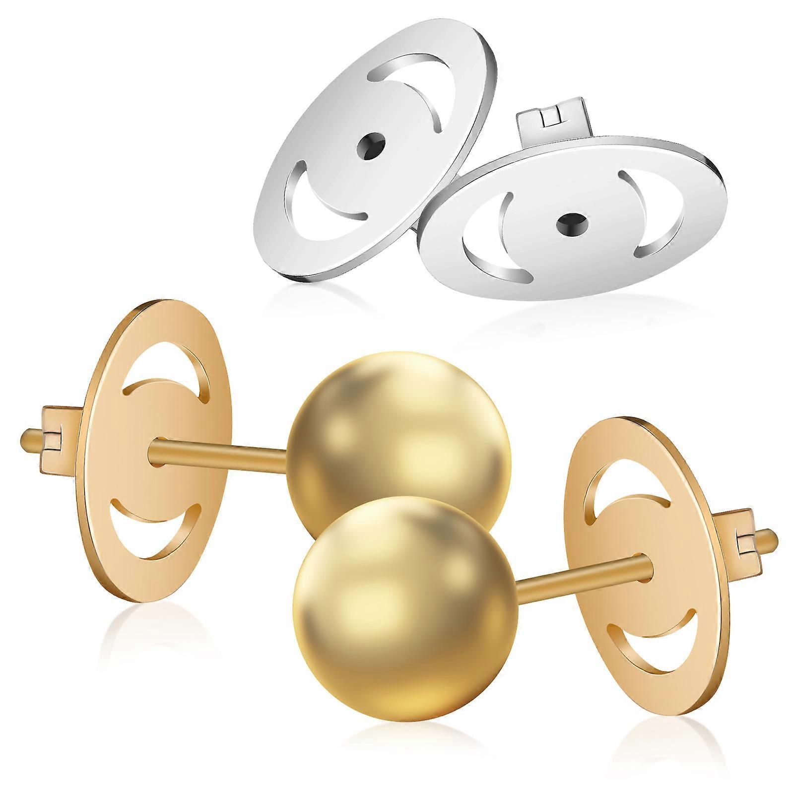 Locking Earring Backs for Heavy Earrings 2Pairs Earring Support Backs