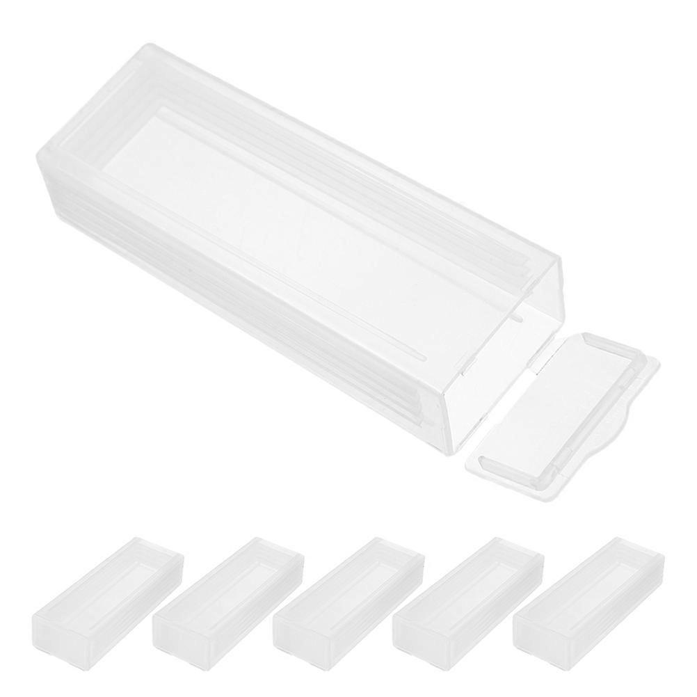 6Pcs Transparent Plastic Microscope for Laboratory Storage