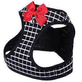 Black Puppy Harness Strap for Pulling Rope 2Pcs Pet Traction Harness Set