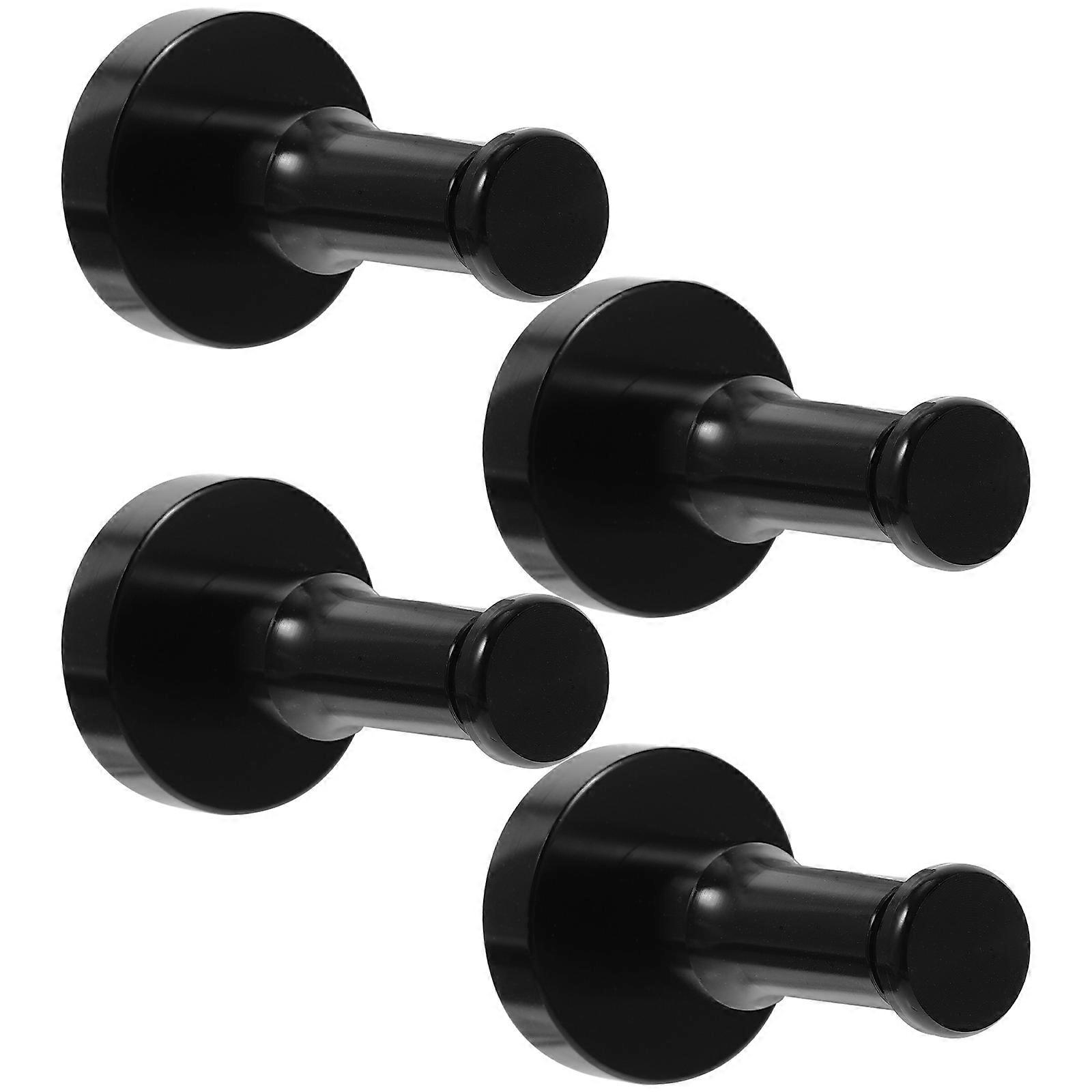 Black Wall Mounted Hook Metal Coat Hooks for Storage 4Sets