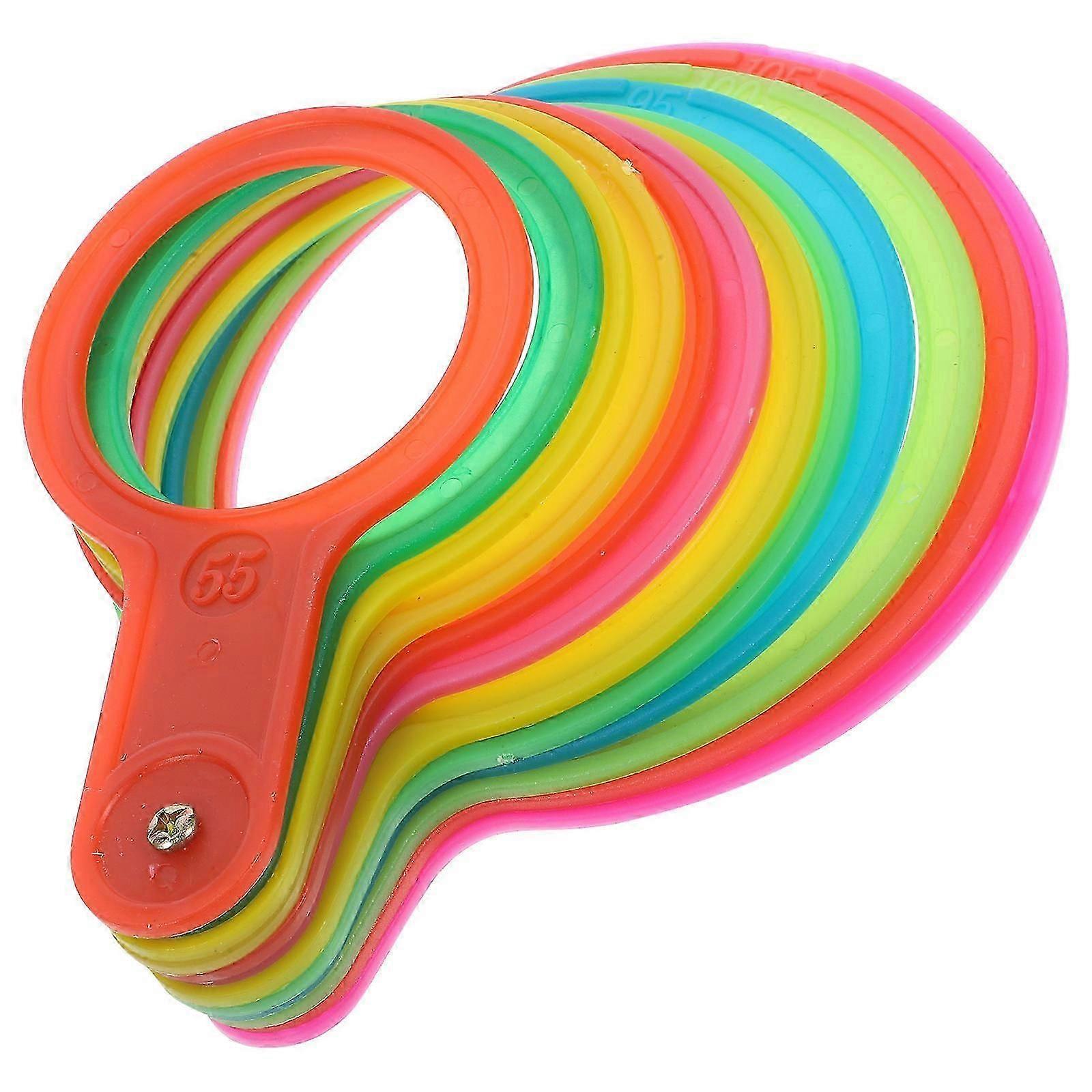 Fruits Diameter Measuring Ring Tool For Farm Use For Fruit Sorting Assorted Color 5 Sets
