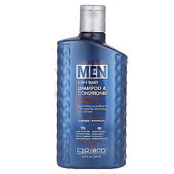 Art Of Giovanni, Men, 2-In-1 Daily Shampoo & Conditioner with Ginseng and Eucalyptus, 16.9 fl oz (49