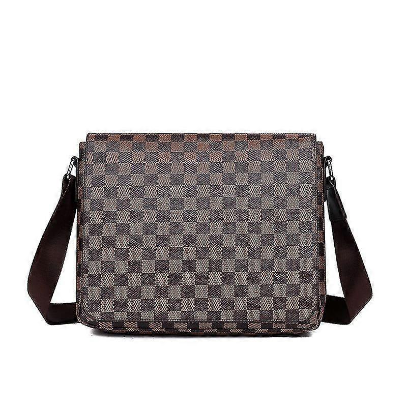 Crossbody Bag-brun för mäns modeläder