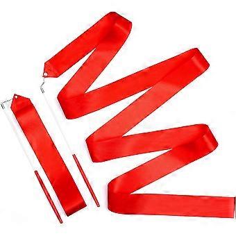2pcs Dance Ribbons. 78.7 Inch Long Twirling Dancing Ribbon Gymnastics Ribbon Streamers for Kids Artistic Dancing Training Party. with Ribbon Dancer Wa