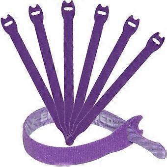 Attaches de câble réutilisables 1/2 « x 8 » pour la gestion et l’organisation des cordons - Pack de 30 Livré avec 2 sangles bonus (violet)