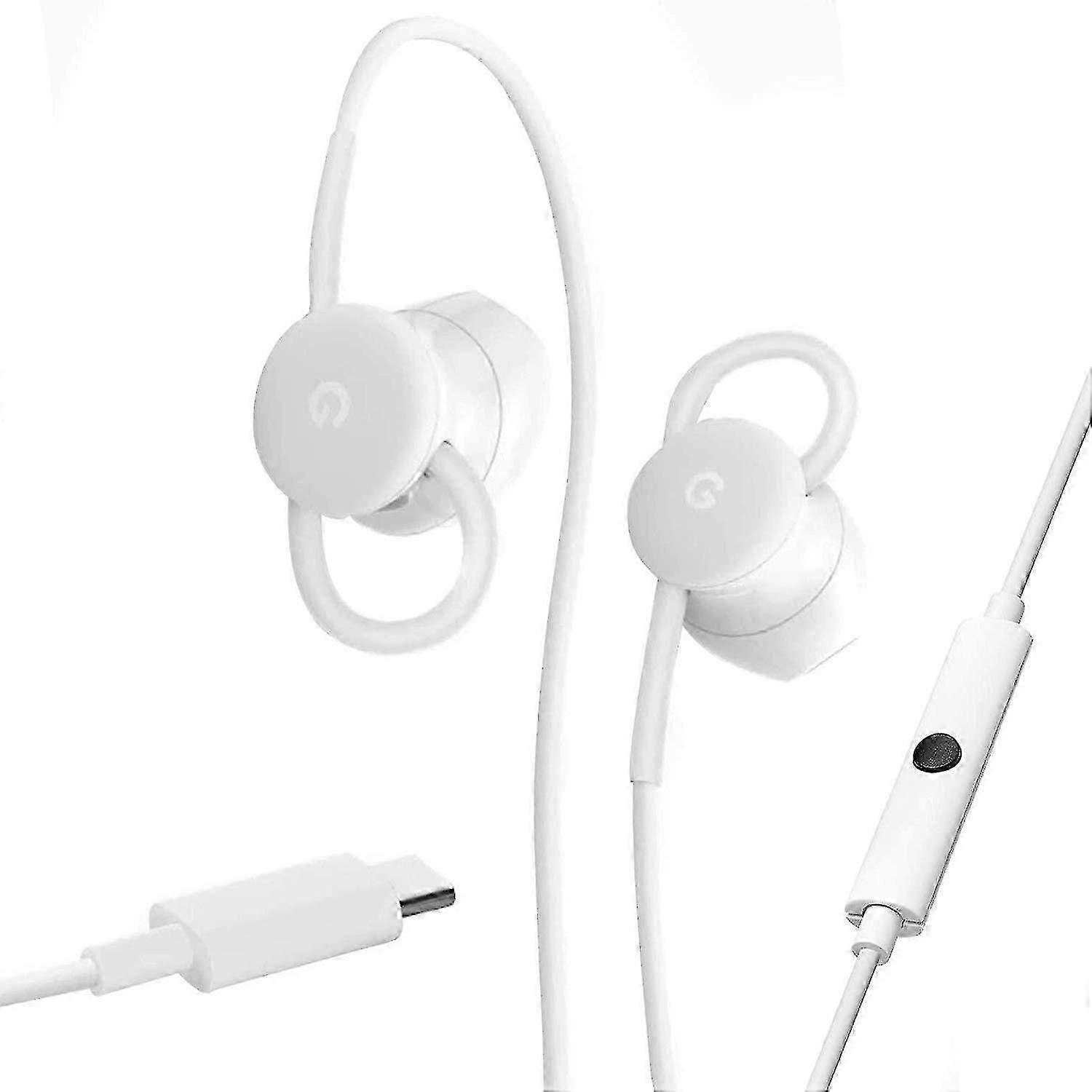 USB Type-C Earbuds with Digital Audio and Assistant Access, Compatible with Pixel 6/7/8/9