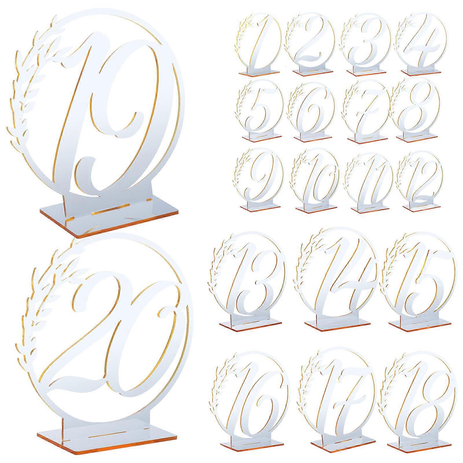 20 pcs Table Numbers Wedding Table Numbers Acrylic Table Numbers for Decoration