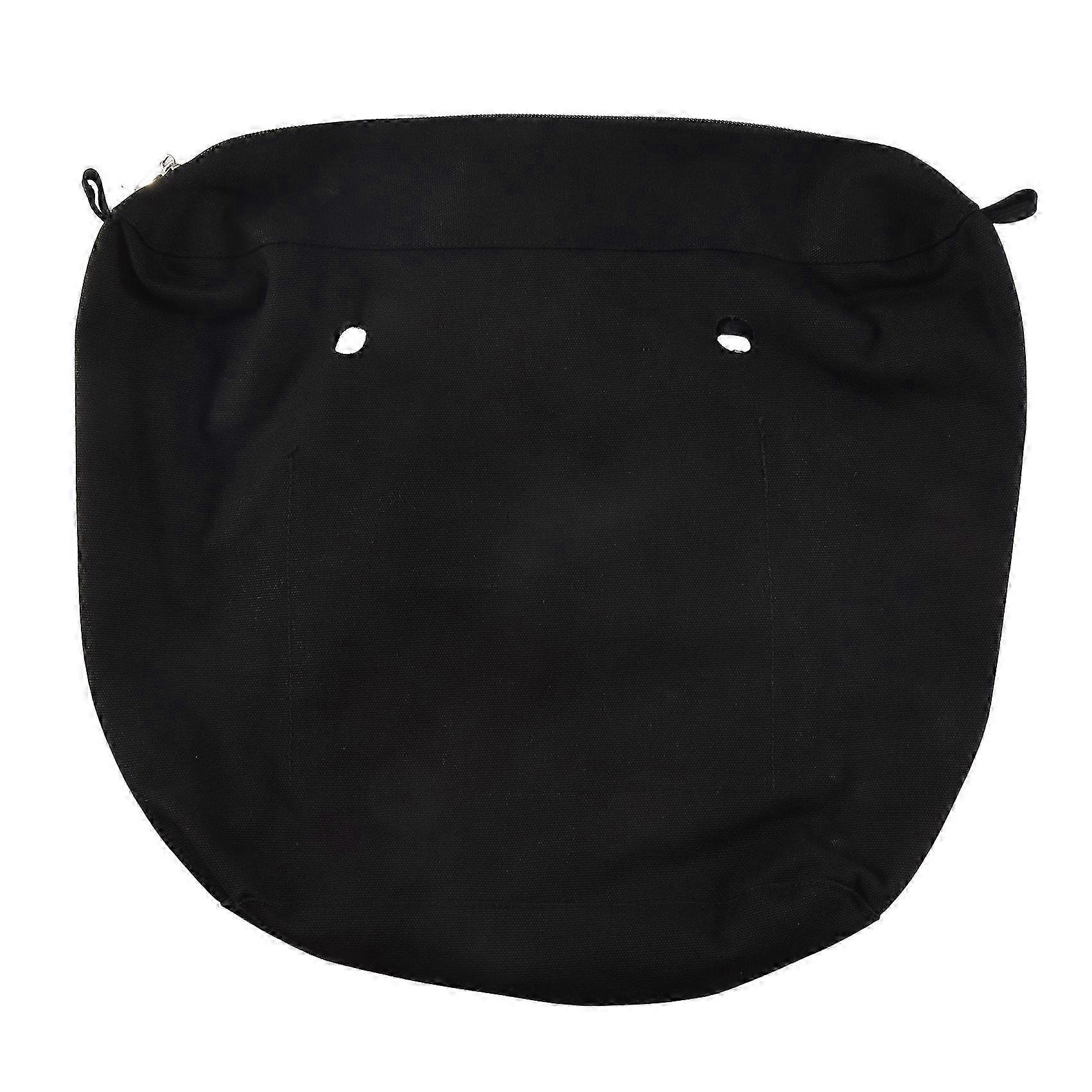 Waterproof Solid Canvas Insert Inner Lining Insert Zipper Pocket compatible with Obag O Bag Handbag Bag Black