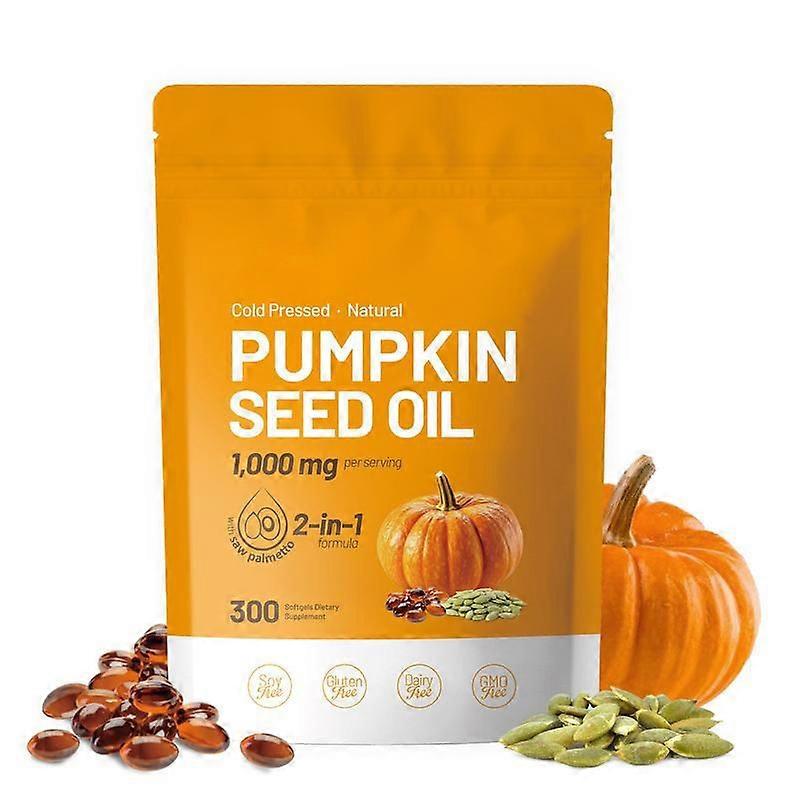 2-in-1 Pumpkin Seed Oil & Saw Palmetto Softgels, 300 Count