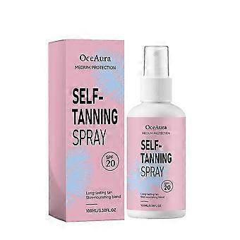 Self-Tanning Spray, SPF20 Sunless Tanning Mist with NAD+, Aloe Vera & Vitamin E, Medium-to-Dark Natural Glow, Long-Lasting & Moisturizing, Cell Repair