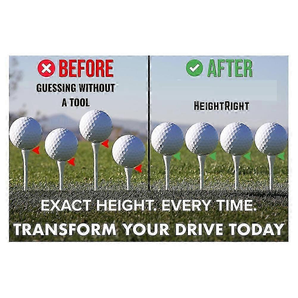 Ball Height Right Adjustable Golf Tee Height Tool - Precision Tee Height Setter for Consistent Swing Golf Training