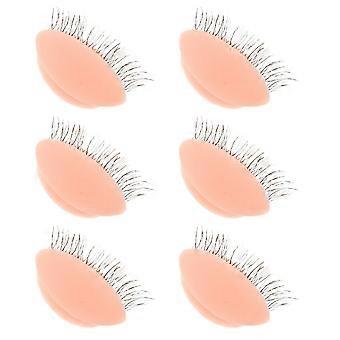Silicone Eyelash Practice Eyelids for Lash Extension Training 3Pairs Removable