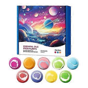 NETCH 80g x 6pcs Bath Bombs for Children, Planets Fragrance Bath Salt Ball, Natural and Organic Foam Bath Bombs Luxurious Gift for Girls and Boys