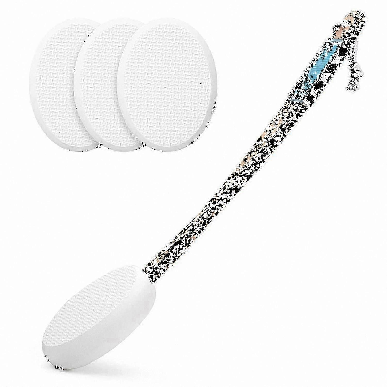 Back Lotion Applicator with 4 Replaceable Pads for Easy Back Moisturizing