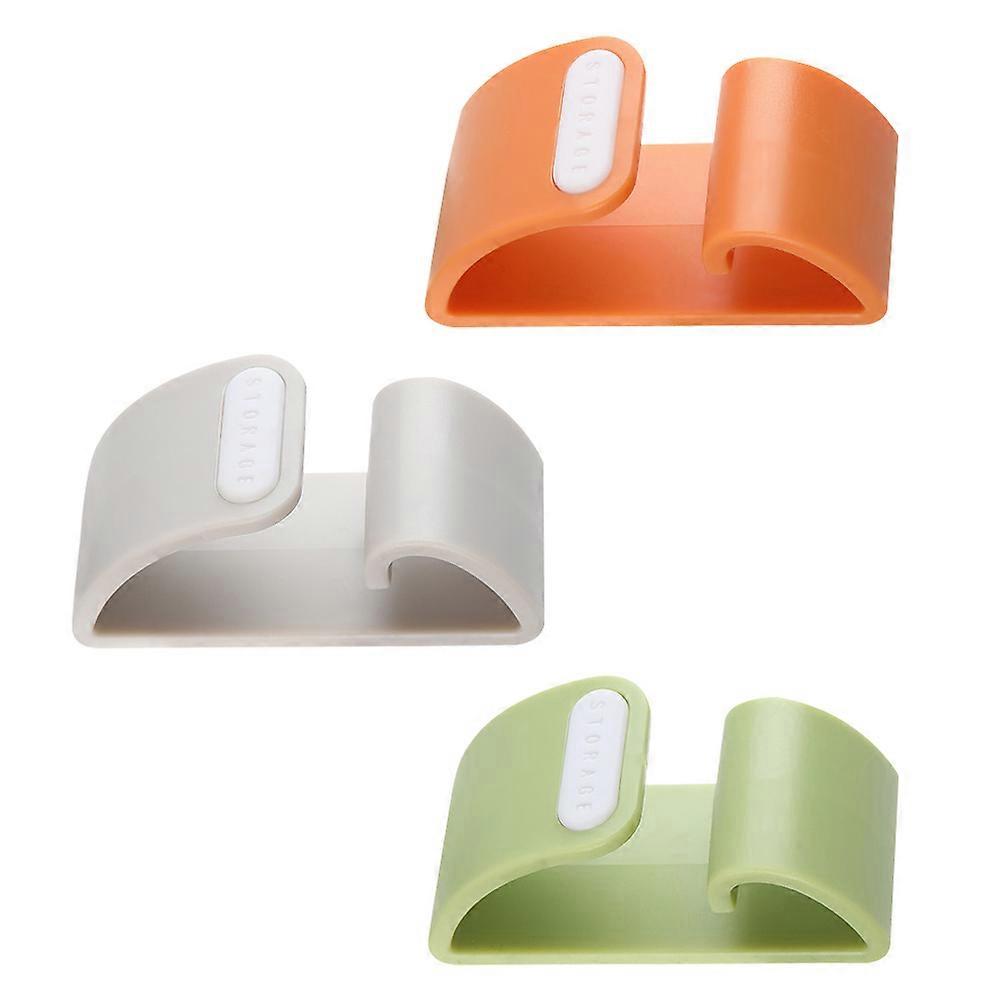 Wash Basin Hook Wall Mounted Coat Rack Rail Hook Kitchen Bathroom Small Plastic Hooks Space Saving 3Pcs