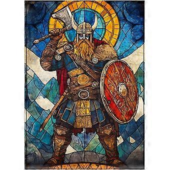 Stained Glass Viking Berserker Jigsaw Puzzle SQZ905
