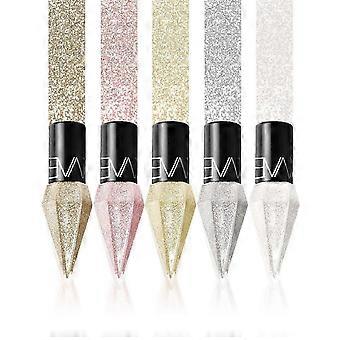 Glitter Liquid Eyeliner Colorful Set, 5pcs 5 Colors Metallic Shimmer White Silver Gold Diamond Eye Liner Eyes Makeup