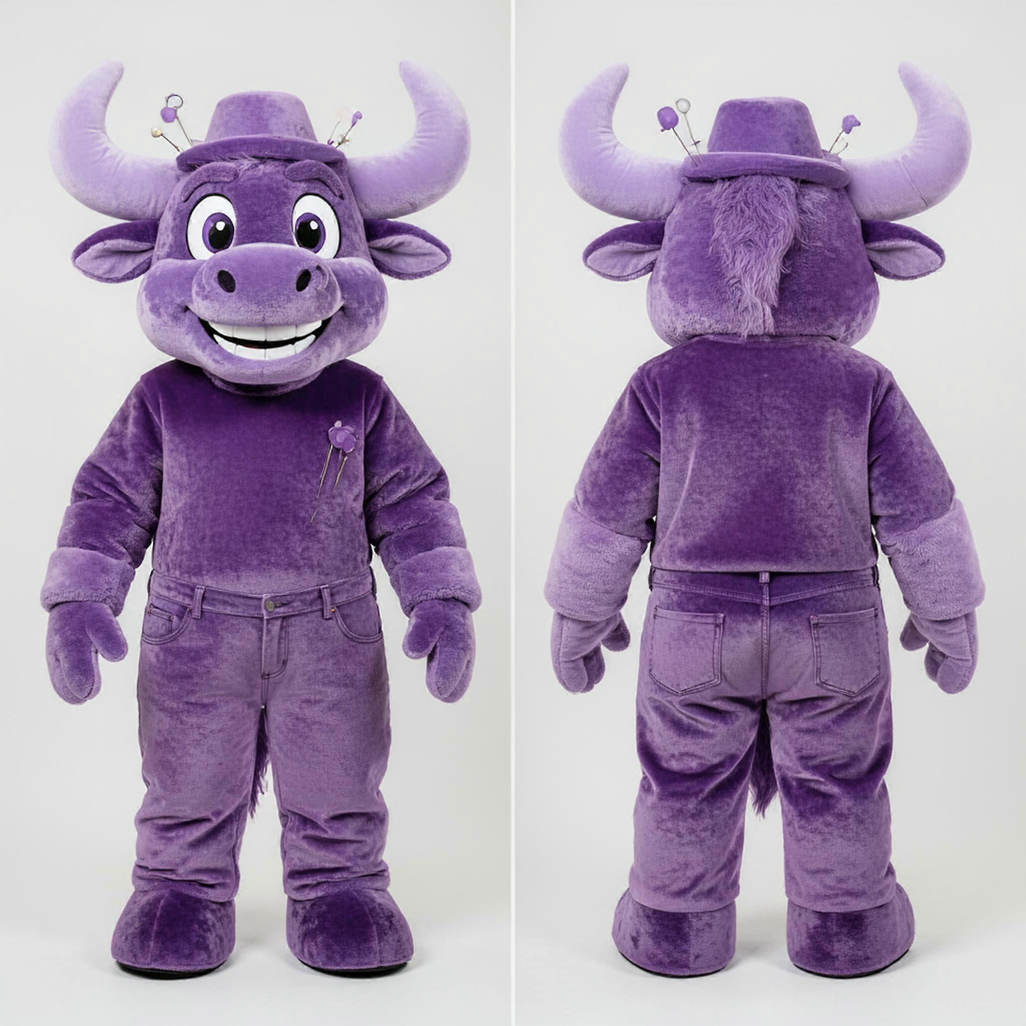 MASTICOT Lavender Broad Horned Minotaur Mascot