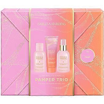 Pamper Trio Body Gift Set (Jojoba, Vanilla & Almond Oil) - Body care set