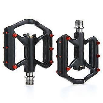 Ultra Light Bike Pedals Lightweight Carbon Fiber Platform Pedals Three Bearing MTB Road Bike Bicycle Cycle Pedals Titanium Axle