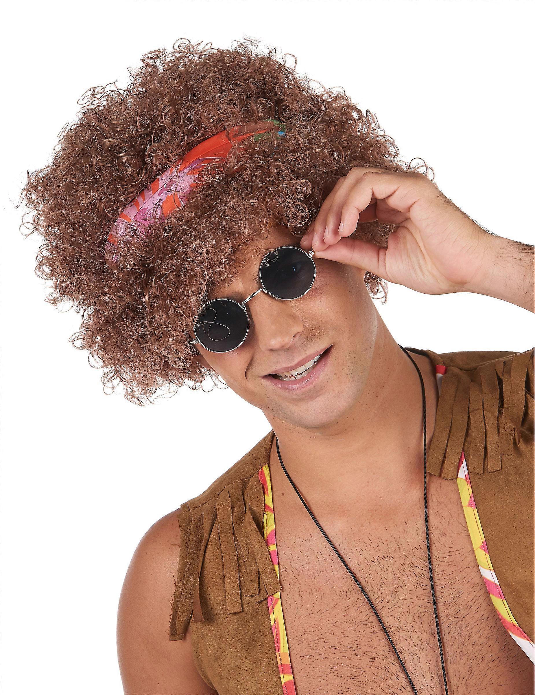 Men's Afro Hippie Wig