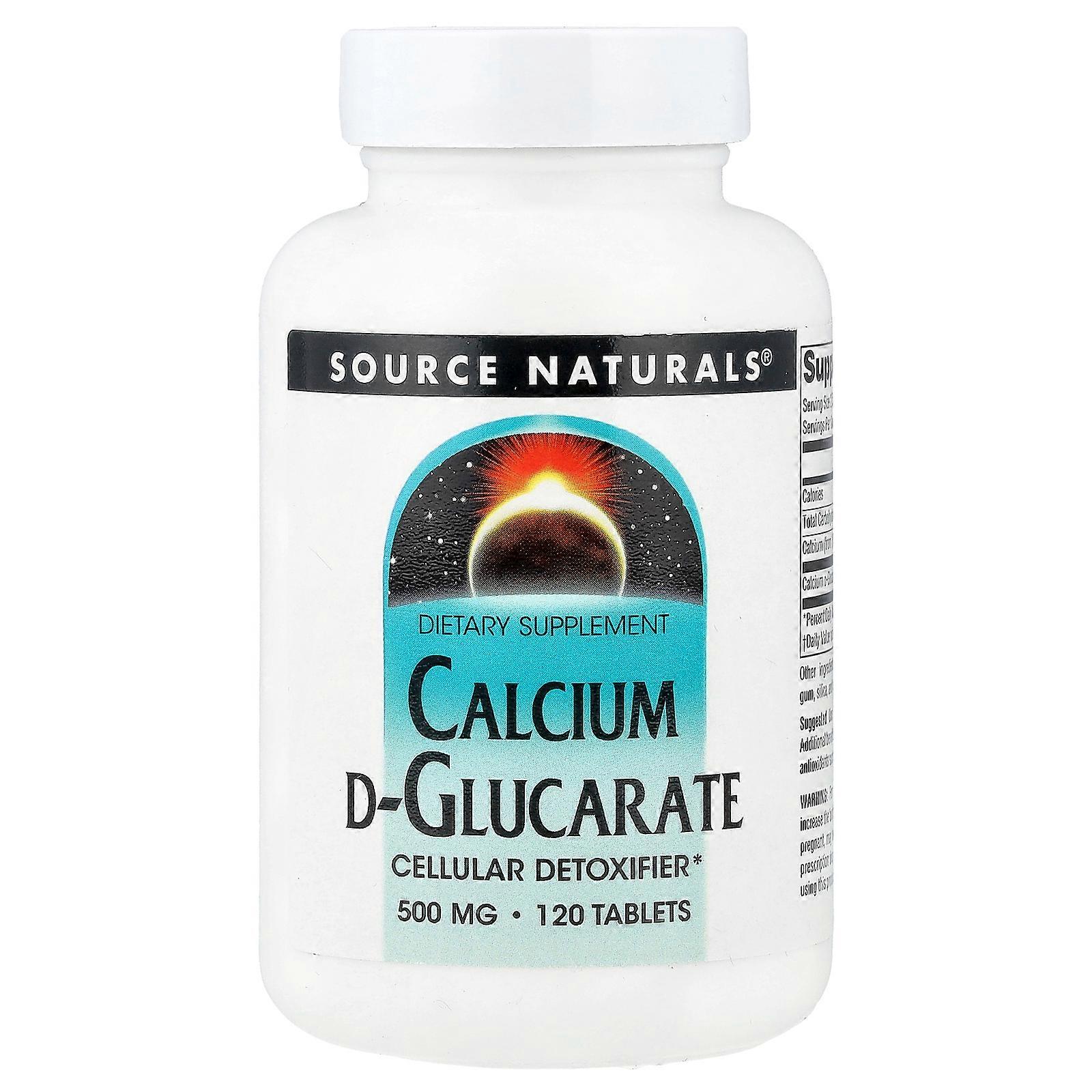 Source Naturals, Calcium D-Glucarate, 120 Tablets (500 mg per Tablet)