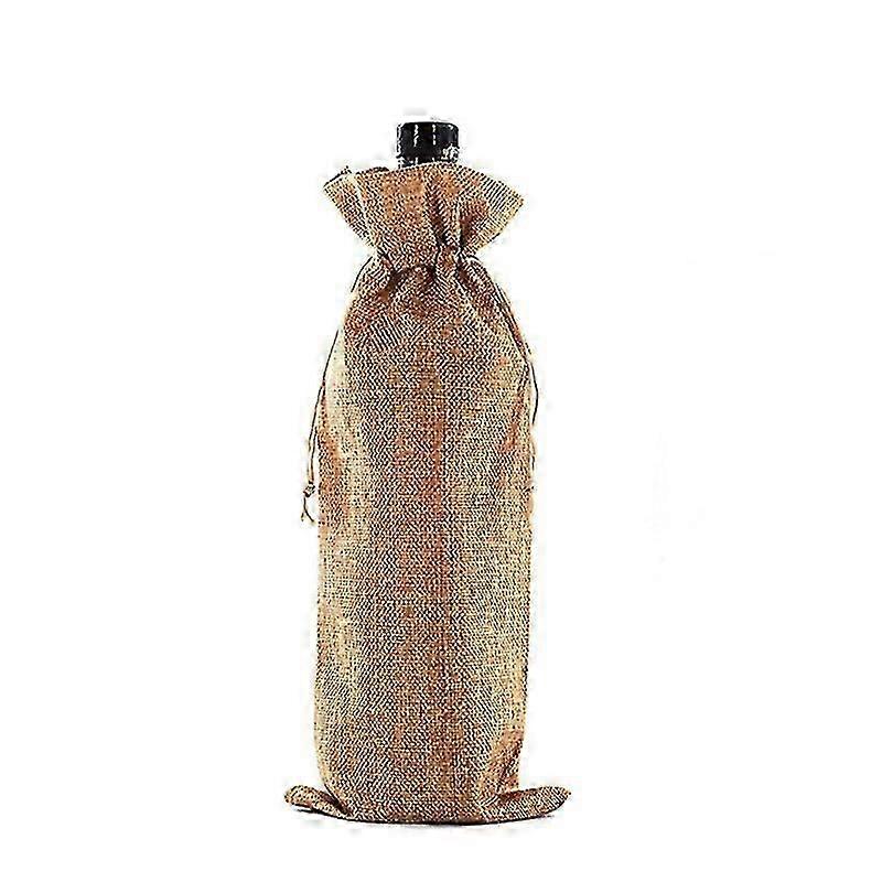 Linen Drawstring Bottle Carrier