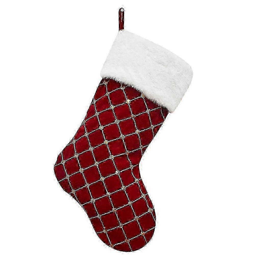 Red Polyester Christmas Stocking
