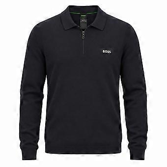 Camisa polo BOSS Ever Knitted com zíper no pescoço