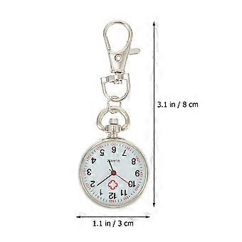 Weiße Stahl-Armbanduhr für den mobilen Einsatz, 1 Stück, mit Taschenuhrglas.