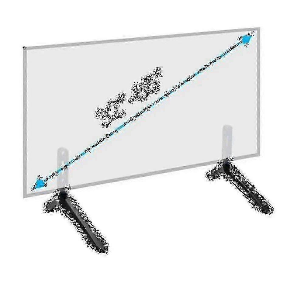 Suporte de mesa compatível com TVs universais de 32 a 65 polegadas, com base de metal resistente.