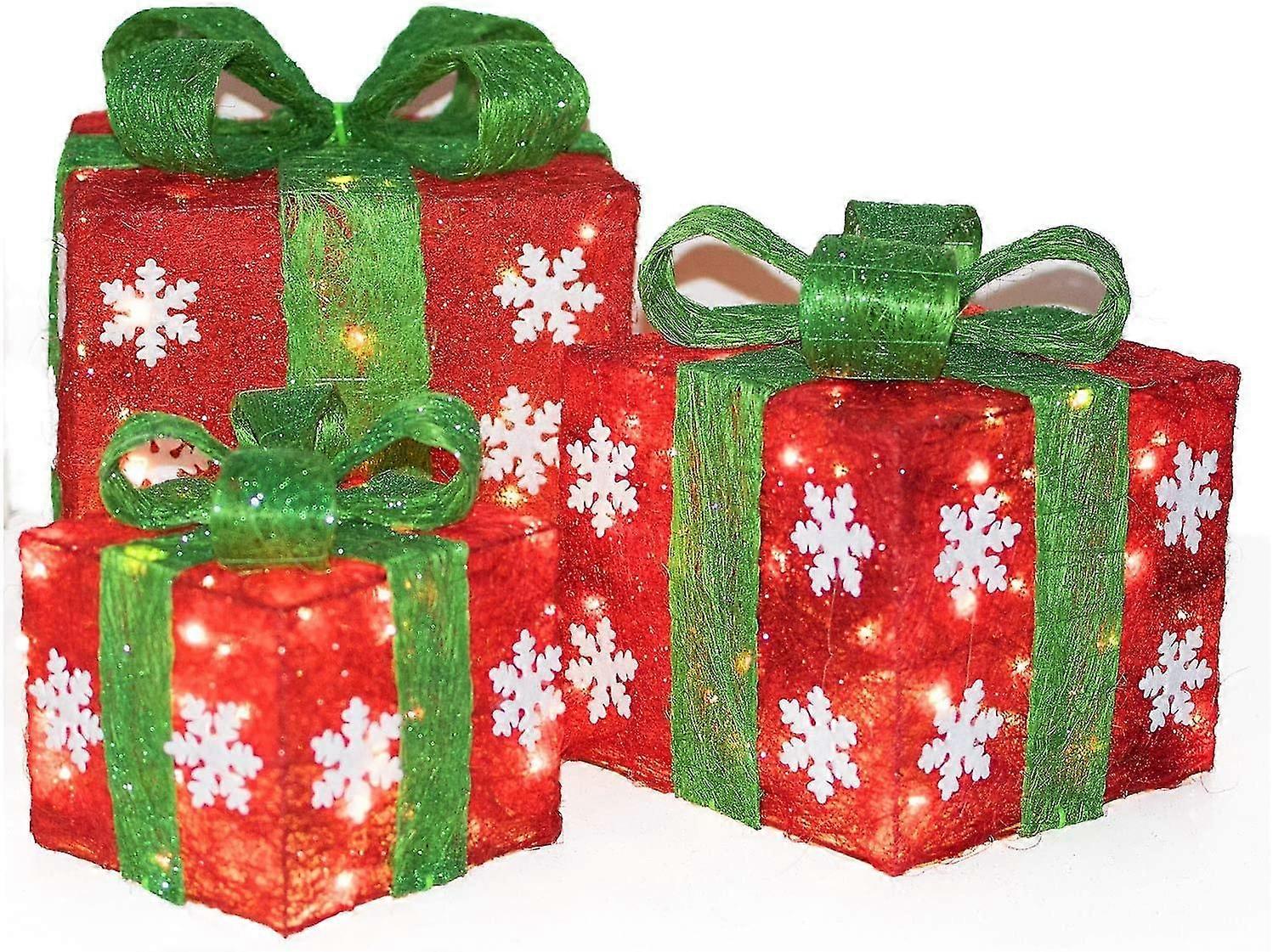 Christmas Lighted Gift Box Decor,present Boxes
