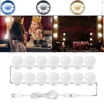 LED Vanity Mirror Lighting Kit compatible with Makeup and Dressing Rooms, 6/10/14 Lights Adjustable Brightness DIY Setup