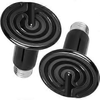 150W keramisk varmeemitter, reptilvarmelampe uten lys, for reptiler, amfibier, plantevekst 2-pakning