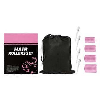 Self Adhesive Hair Rollers with Clips, Heatless Curlers for Volume and Bangs, Travel Friendly Set
