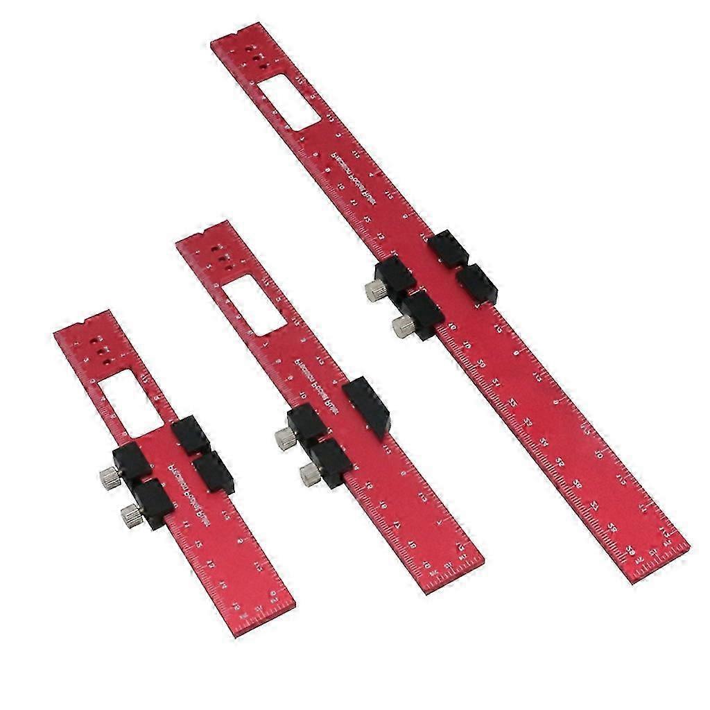 3pc Aluminium Scribing Ruler Set