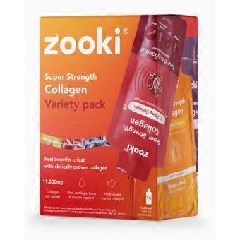 Zooki Marine Super Strength Collagen 11,000mg, Variety Pack - 14x15ml Liquid Sachets