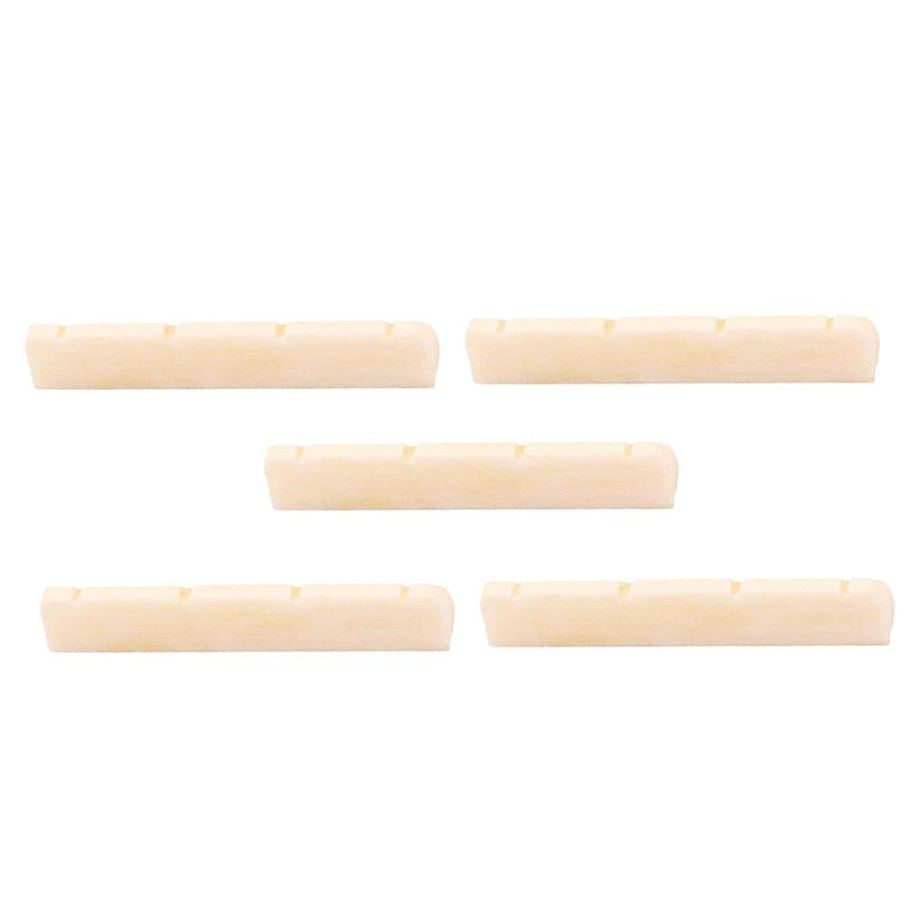 5 Pieces Bridge Slotted Nut for 6-String Electric Guitar Part