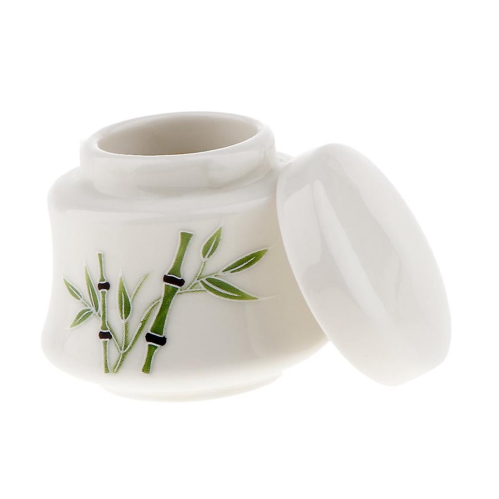 Ceramic Empty Cosmetics Loose Powder Container Tea Tins 25ml Bamboo