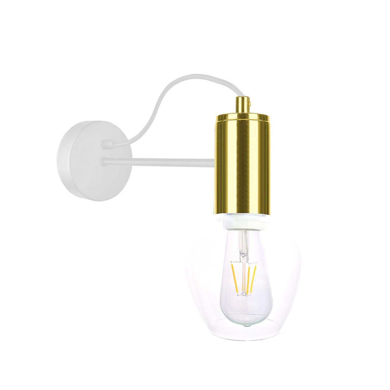 Maya Wall Lamp White, Gold, 25cm, 1x E27