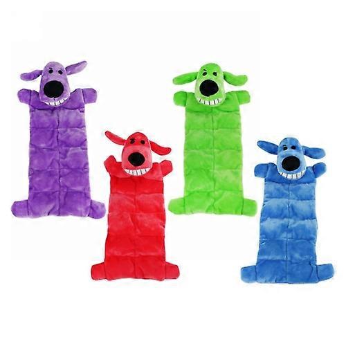 Multipet Loofa Squeaker Mat Dog Toy 12" Assorted Colors, 1 Count